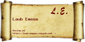 Laub Emese névjegykártya